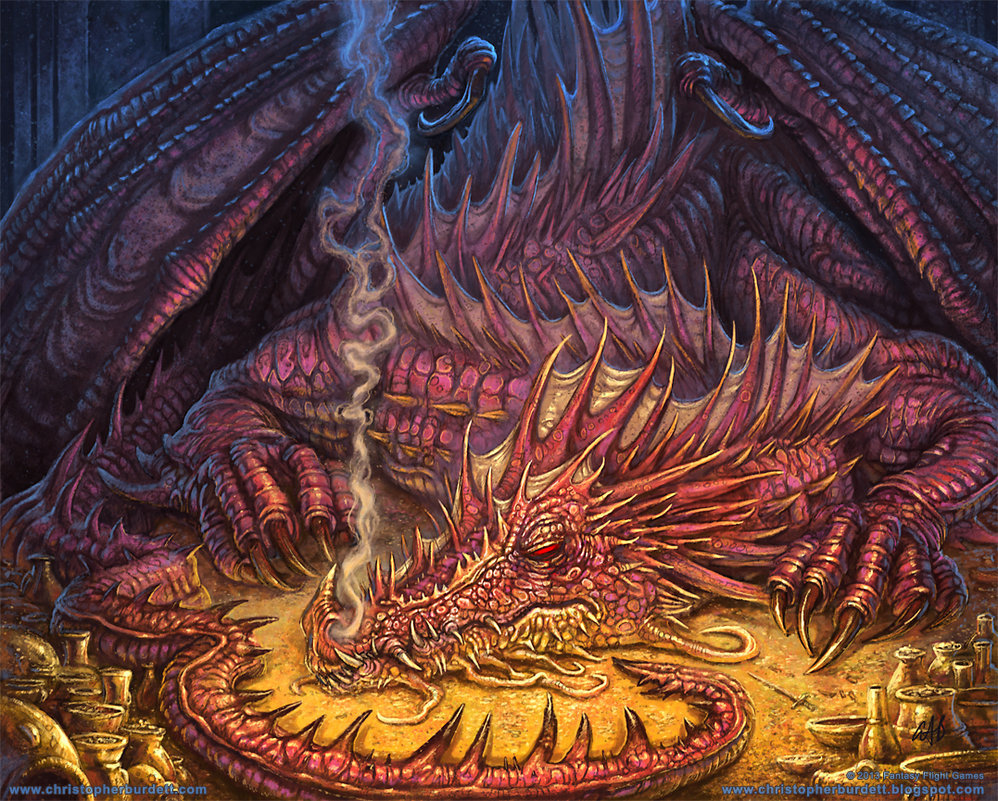 Such a different Smaug - Middle earth, Smaug, Art, Longpost, Caiommonteiro, , , The Dragon