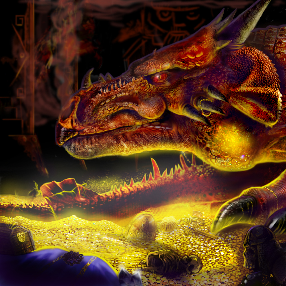 Such a different Smaug - Middle earth, Smaug, Art, Longpost, Caiommonteiro, , , The Dragon