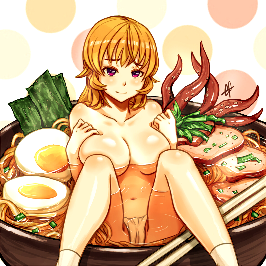 Real Tasty Udon - NSFW, Anime, Anime art, Shokugeki no Souma, Nakiri Erina, Sieyarelow