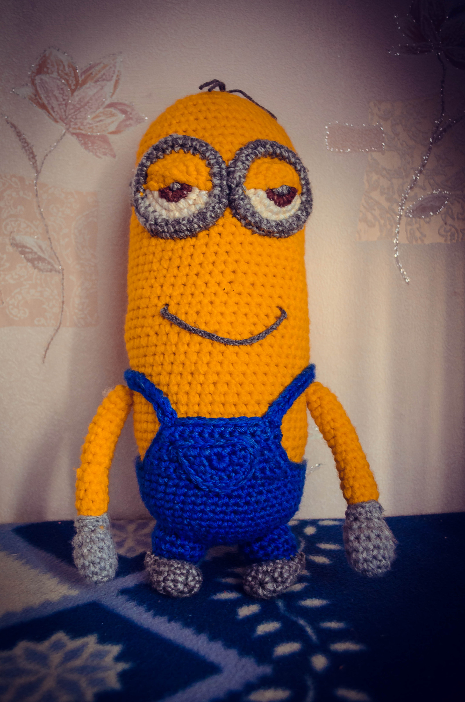 I tied Minion) - My, Amigurumi, Crochet, Knitted toys, cat, Minions, I share