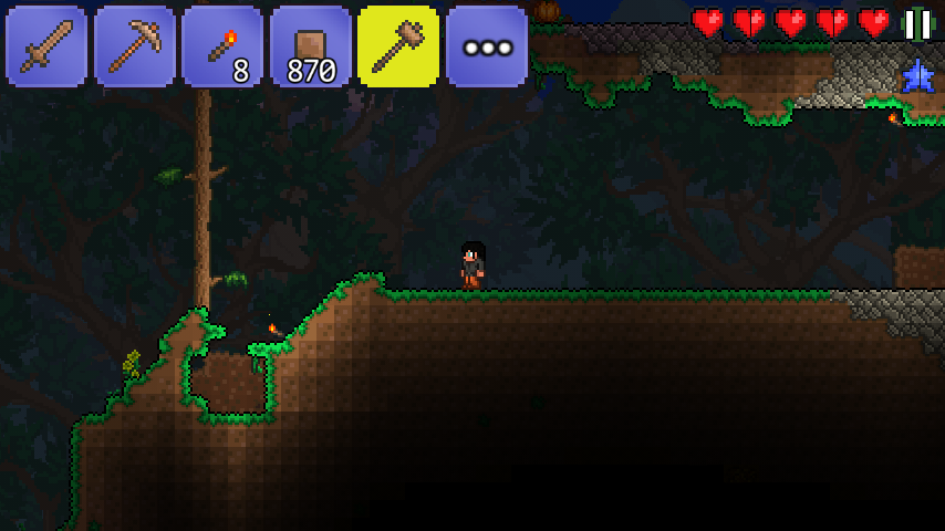 Terraria world. Shelter building. Part 1. Detection of hole. - Longpost, Chapter, Hole, Building, Games, Terraria, My
