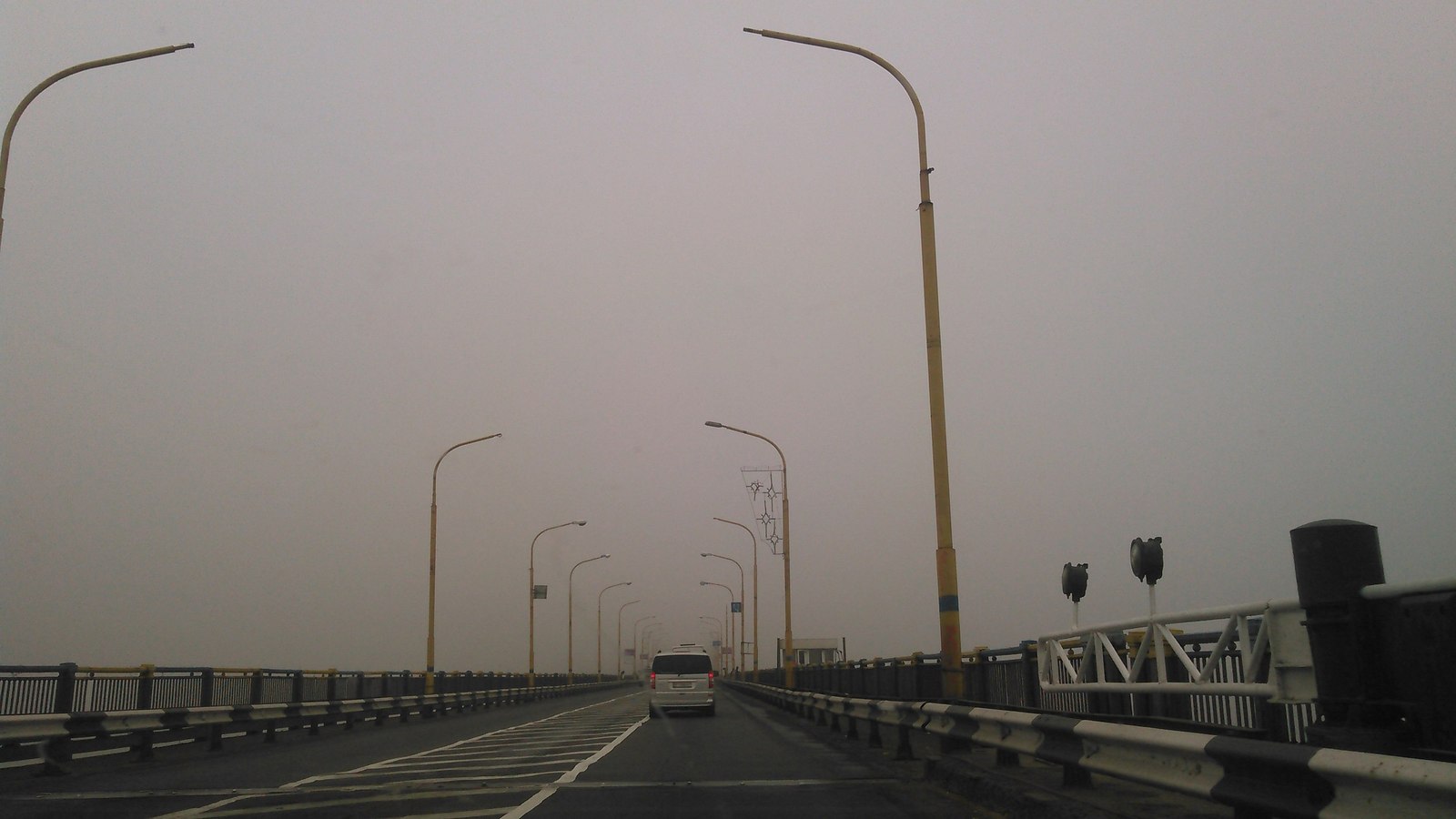 Today in Nikolaev there was a very creepy fog - Haze, Nikolaev, Bridge