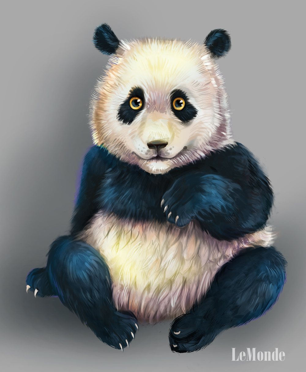 Panda for mobile app - My, Panda, Mobile games, Art