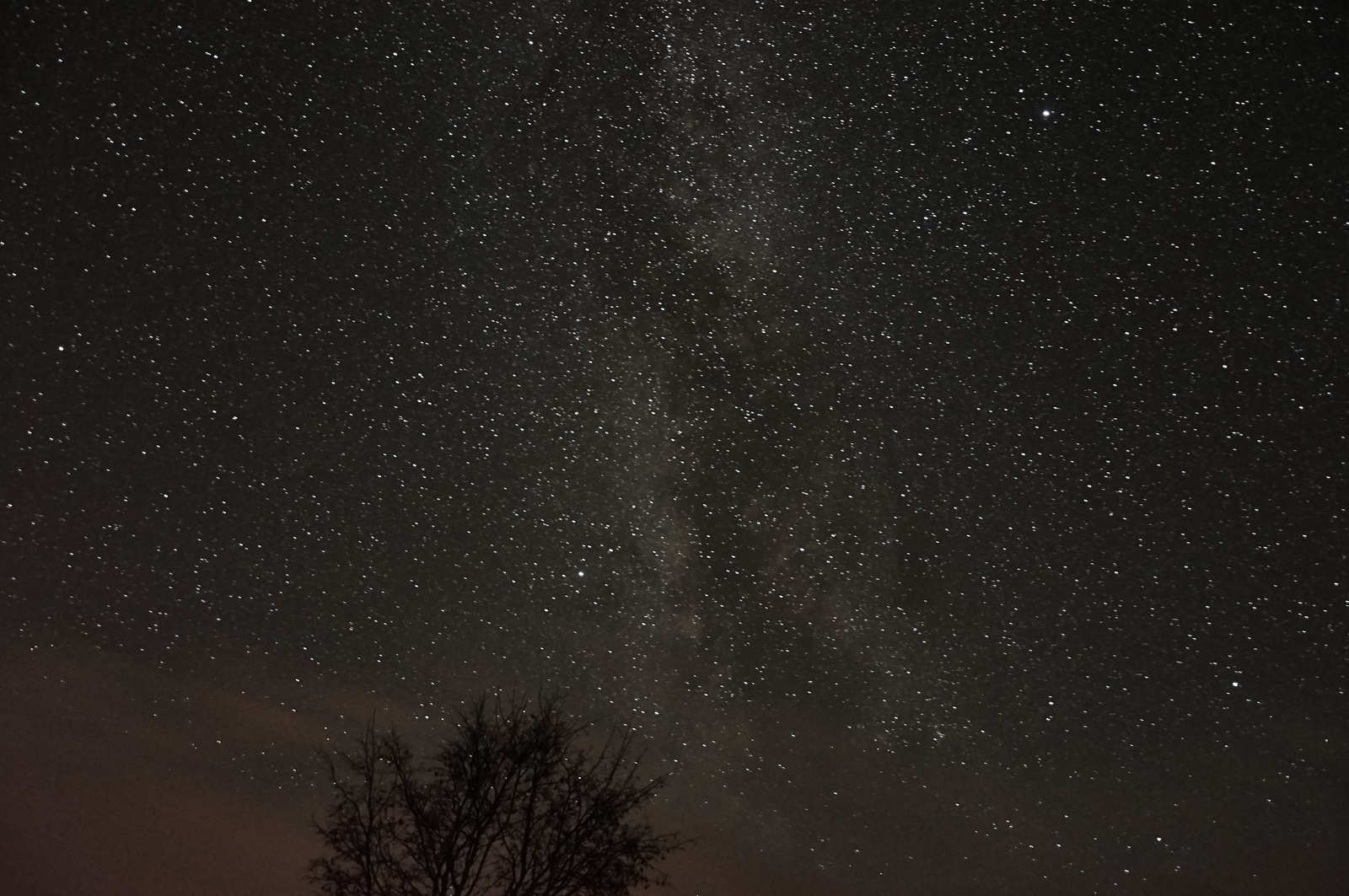 Night shooting. - My, Night, Milky Way, Light, , Long exposure, Kirillov, Lamp