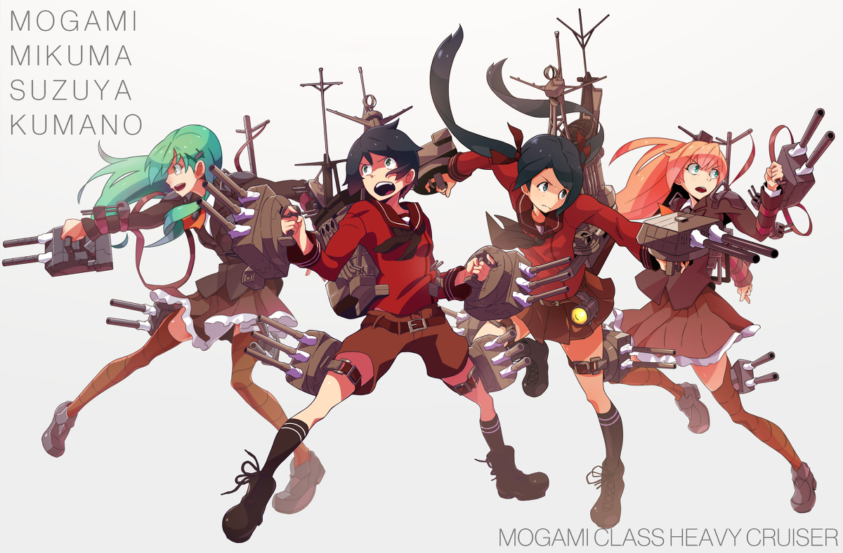 Mogami Class Heavy Cruisers - Kantai collection, Anime art, Kanmusu, Mogami, Mikuma, Suzuya, Kumano, Longpost