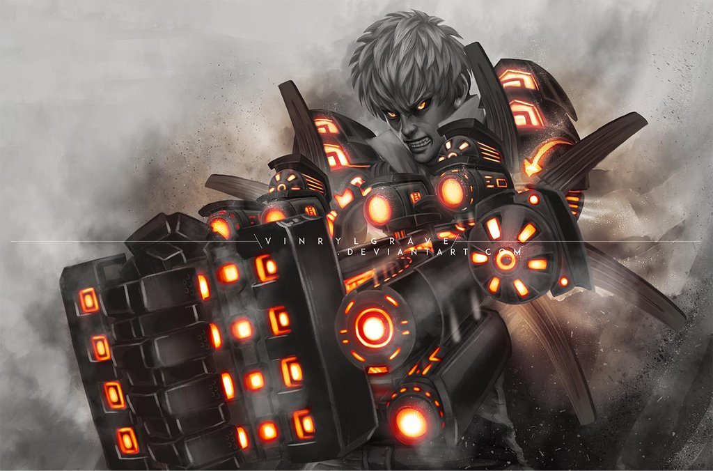 Onepunchman - Anime art, Anime, Onepunchman, Saitama, Genos