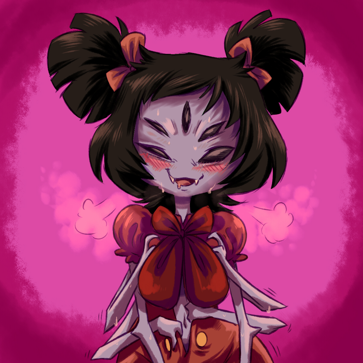 Muffet - NSFW, Plagueofgripes, Art, Undertale, Muffet, Monster girl, Insect Girl, 