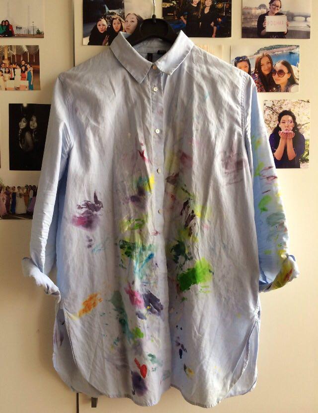 Shirt from Zara for 18,000, the shirt I wipe my brushes on when I paint - free - Shirt, Zara, Cloth, Longpost