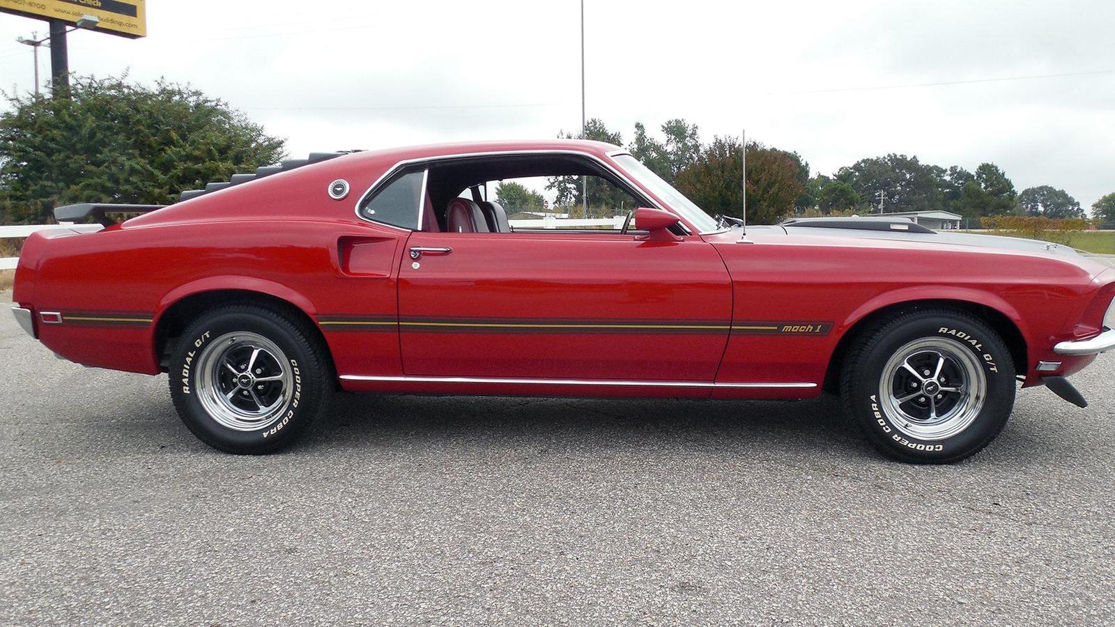 1969 FORD MUSTANG MACH 1 FASTBACK - Ford Mustang, Авто, Ретро, Красный, Опасные животные, США