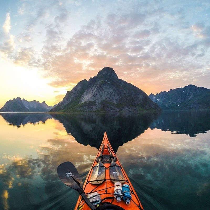 Stunning photos of the Norwegian fjords - Photo, Longpost, Norway, , , Kayak