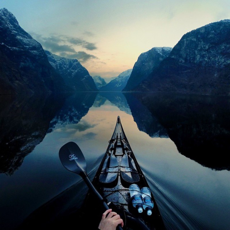 Stunning photos of the Norwegian fjords - Photo, Longpost, Norway, , , Kayak