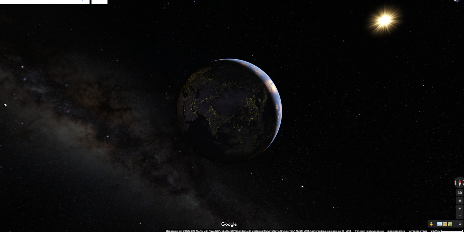 A plus to the karma of Google Maps developers! - Google maps, Milky Way, Models, Land, 