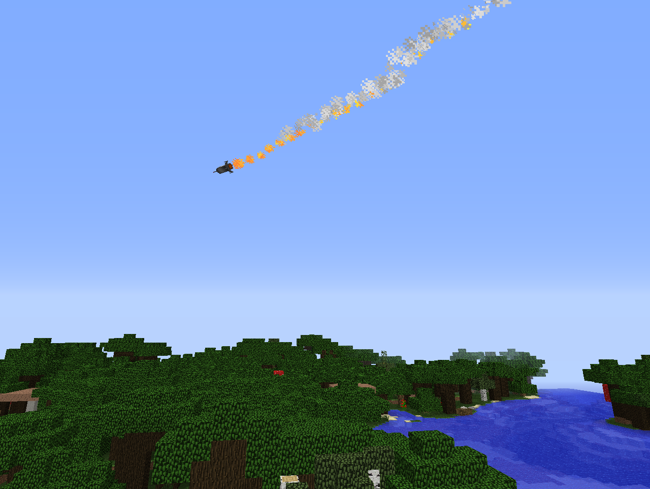 Minecraft, is that you? - My, Minecraft, Longpost, Games, Server, Space, Rocket, GIF