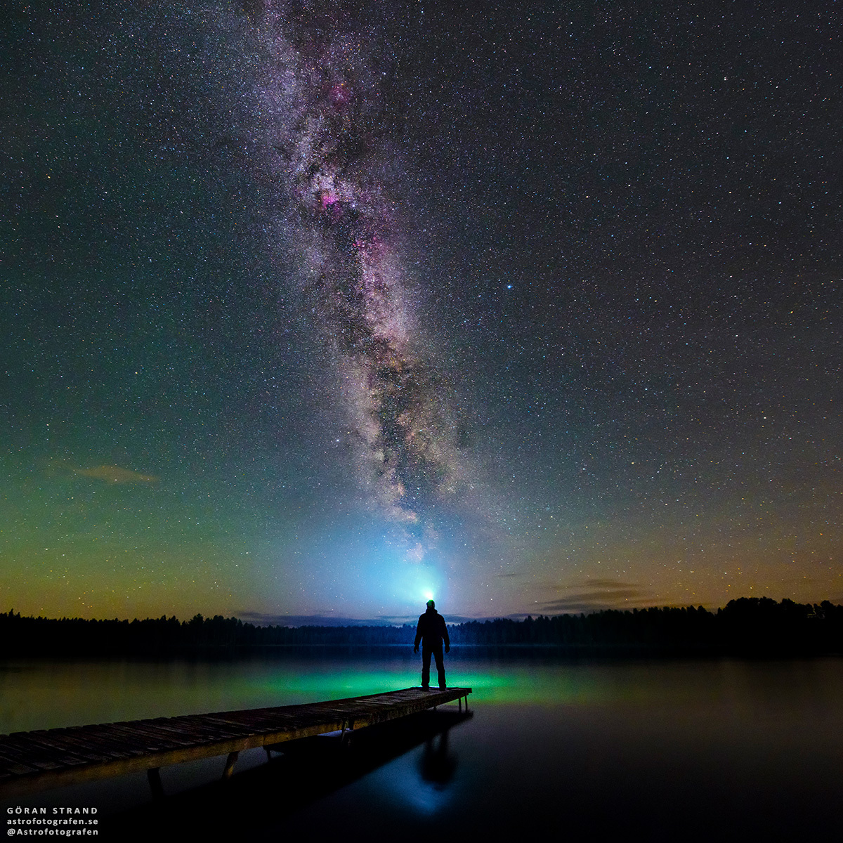 Milky Way over a lake in Sweden. - Photo, Space, Milky Way