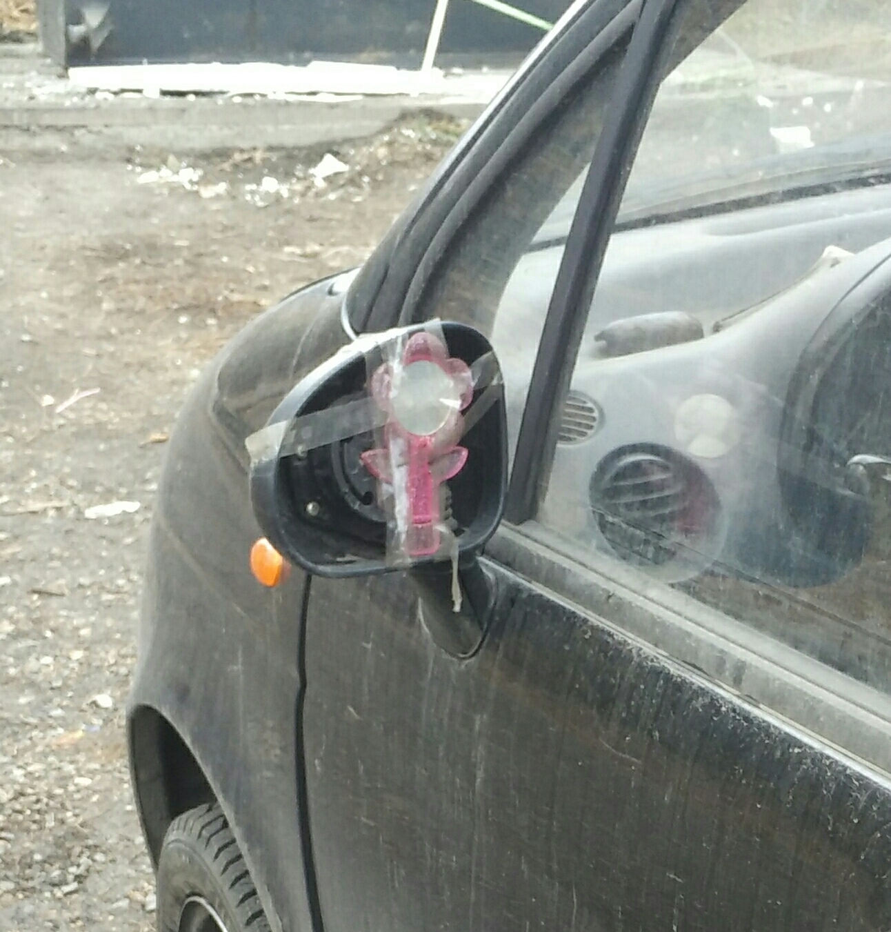 And so it will do ... - Mirror, Resourcefulness, Car, Longpost