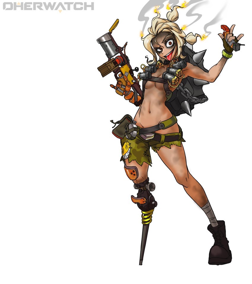 Rule 63 - Rule 63, Games, Overwatch, Blizzard, Hanzo, Junkrat, Roadhog, Zenyatta, Longpost