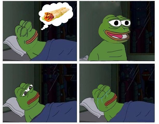 Fat dream. - My, Pepe, , Shawarma, Accordion, Memes, Repeat