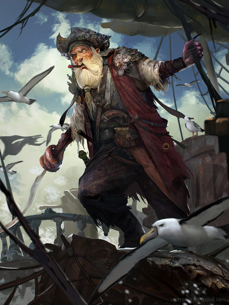 Geek Art - Pirates - Longpost, Art, , Pirates, Sea, Ship