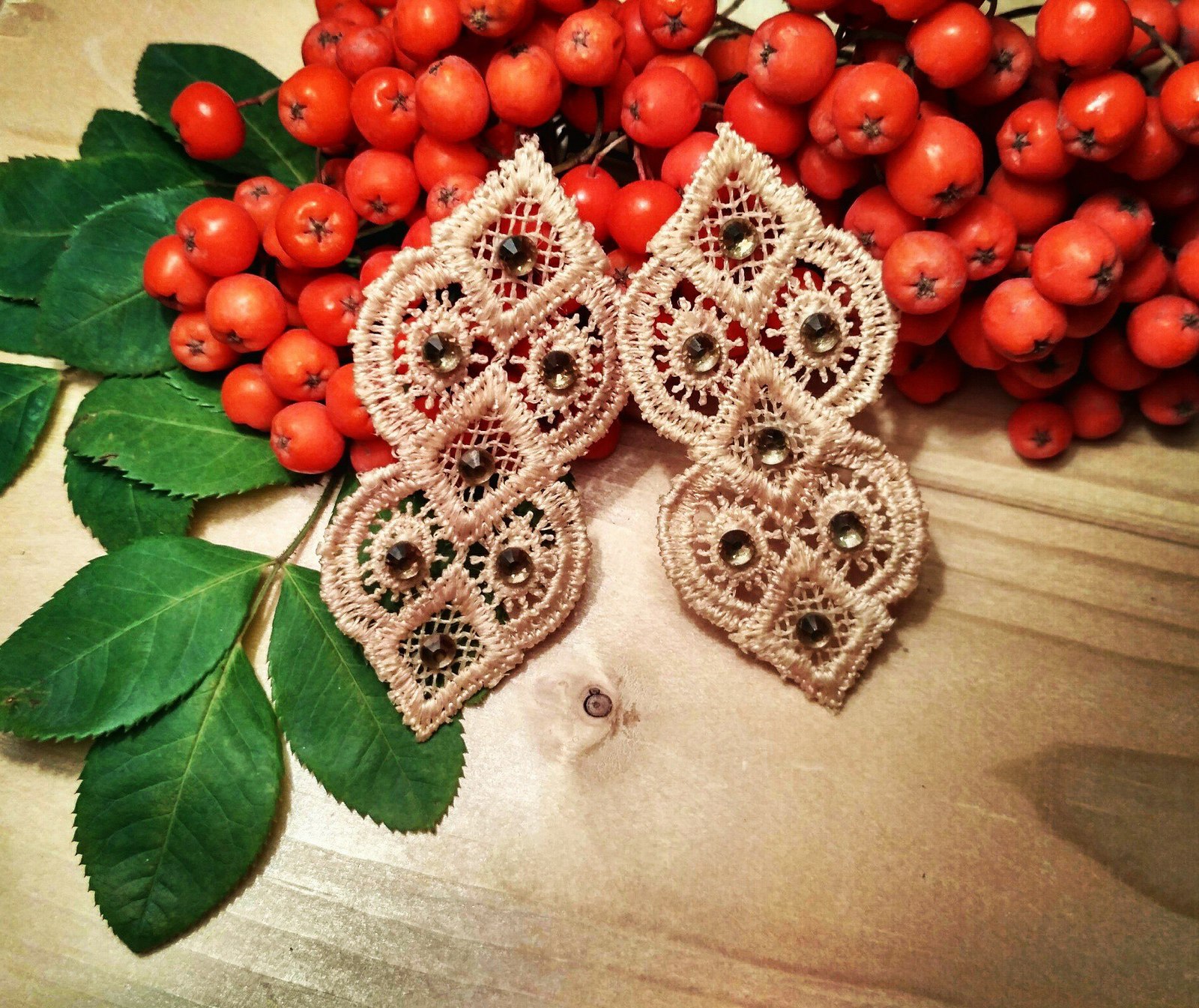 Lace earrings part 2 - My, Handmade, Earrings, Lace, Longpost