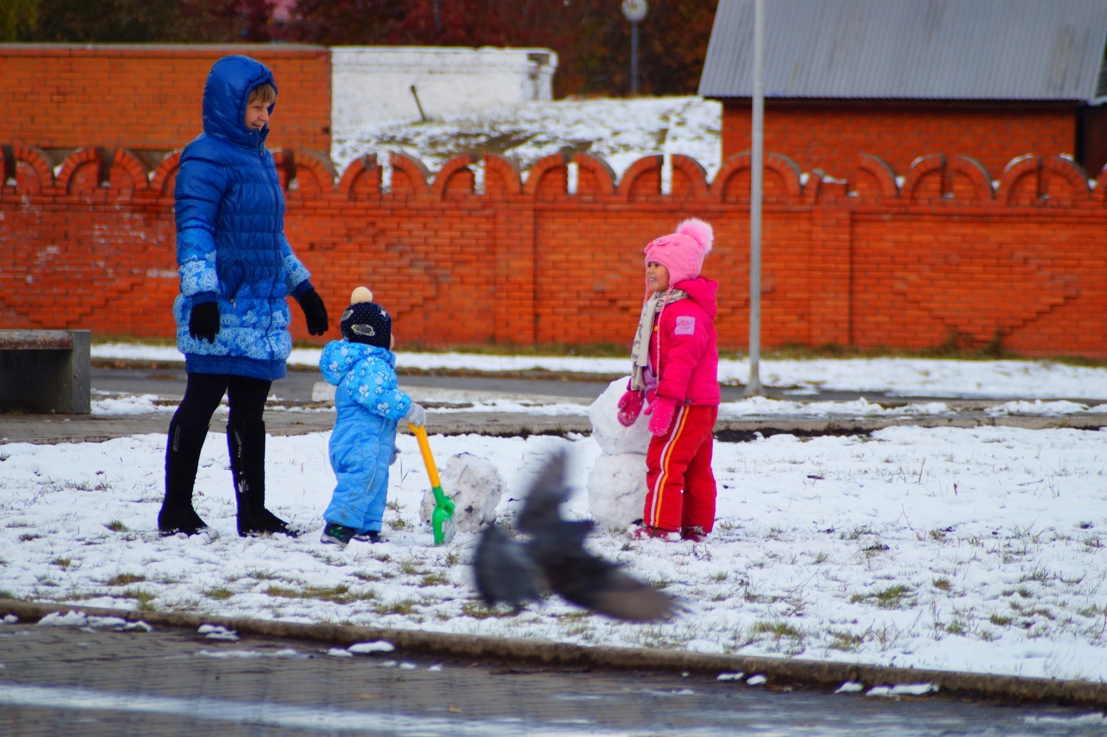 City walk - My, Town, Walk, Autumn, Snow, Krasnoyarsk, Longpost