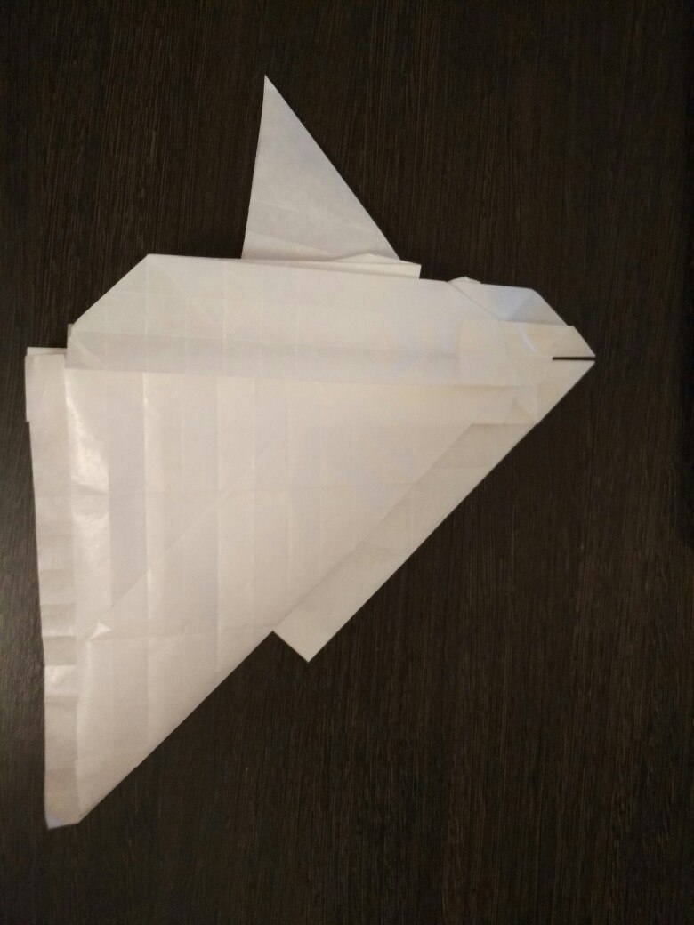 Eagle. - My, Eagle, Origami, Shaping, Calque, Longpost