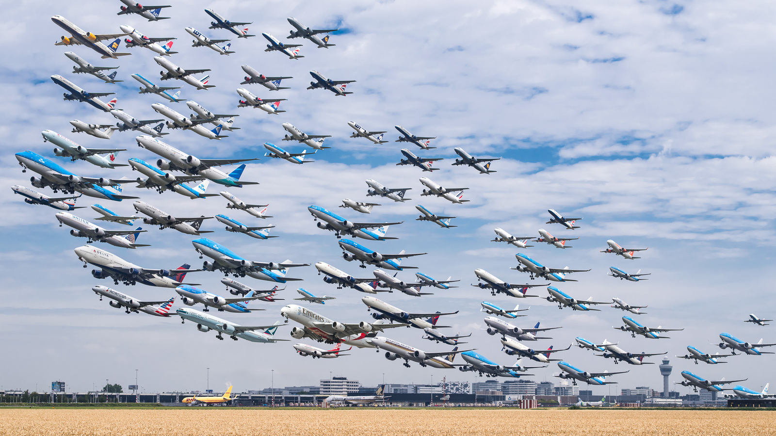 A man took pictures of planes taking off all over the world for a year - Airplane, The photo, Longpost