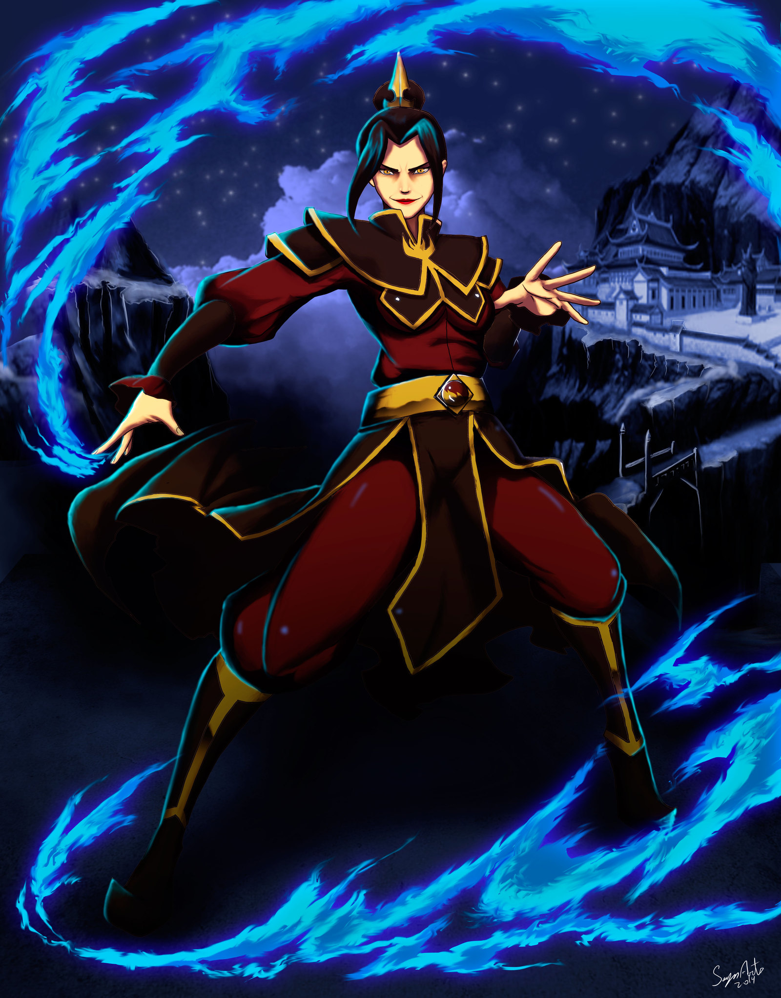 Azula - , Genzoman, Art, Avatar: The Legend of Aang, Azula, , Girls, Longpost