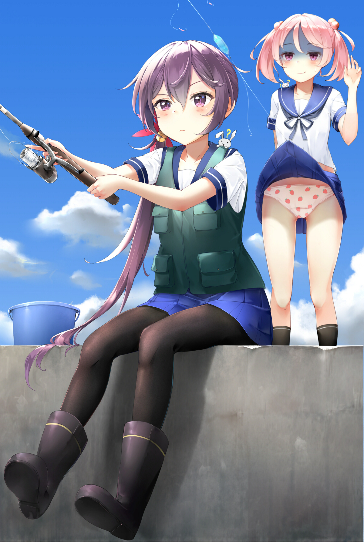 Рыбалка - NSFW, Akebono, Sazanami, Kantai Collection, Аниме