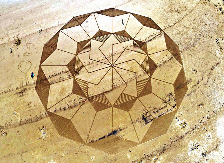 Gorgeous geometric patterns in the sand - Longpost, Photo, Geometry, Drawing in the sand