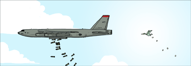 Bombers. - Comics, Wulffmorgenthaler, Airplane, Bombing, Duck, Sky