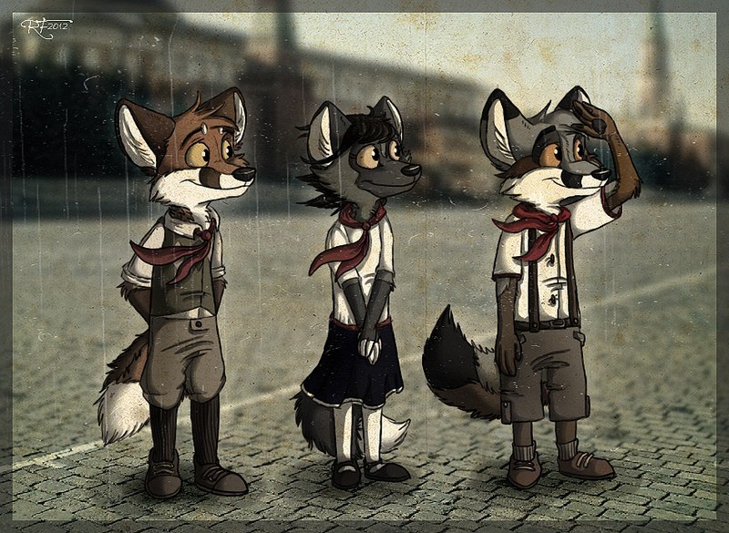 Zerda-Fox - Фурри, Арт, Цифровой рисунок, Zerda-Fox, Furry Fox, Furry Canine, 20 век, Дети