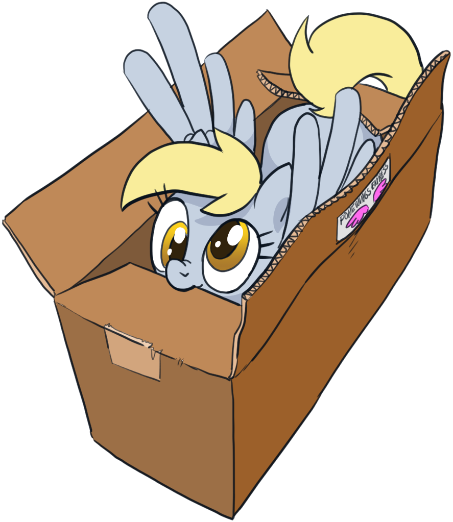 Pomf! - My little pony, Derpy hooves, Box, , Why not?