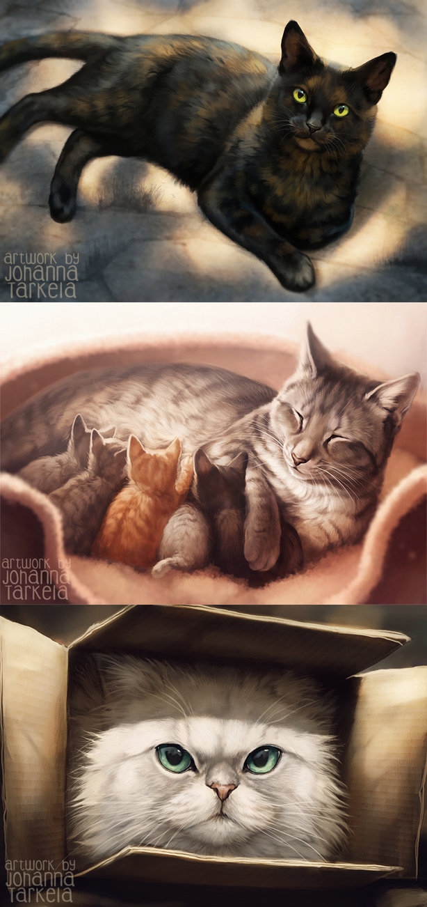 Art with cats - Johis, cat, Art, A selection, Longpost