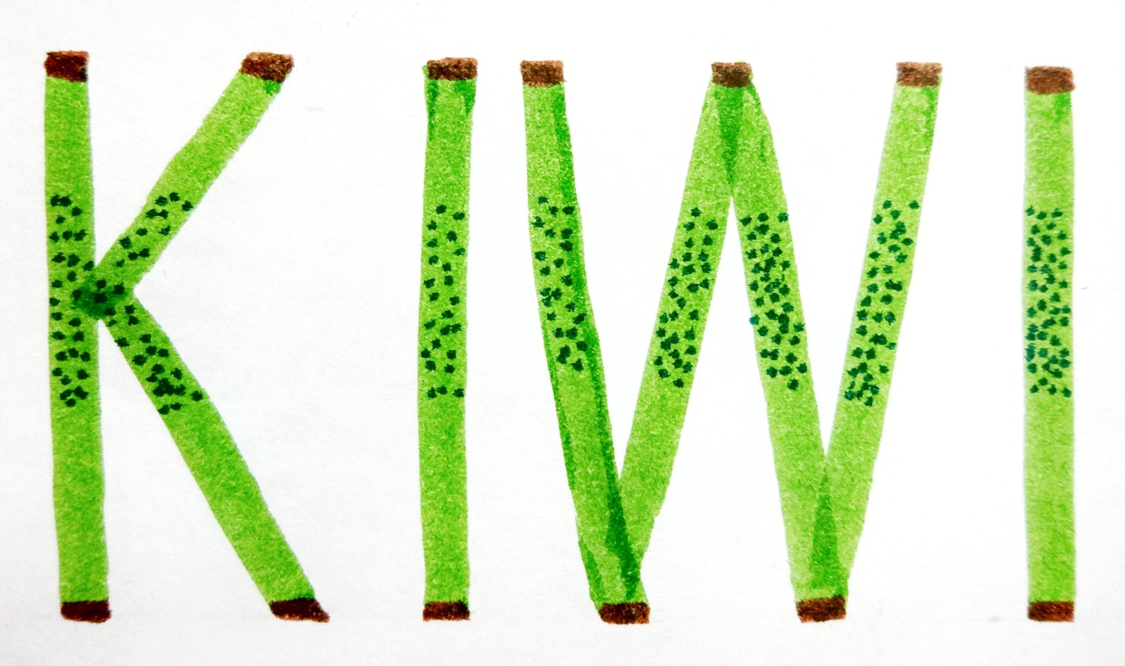 kiwi - My, Calligraphy, Marker