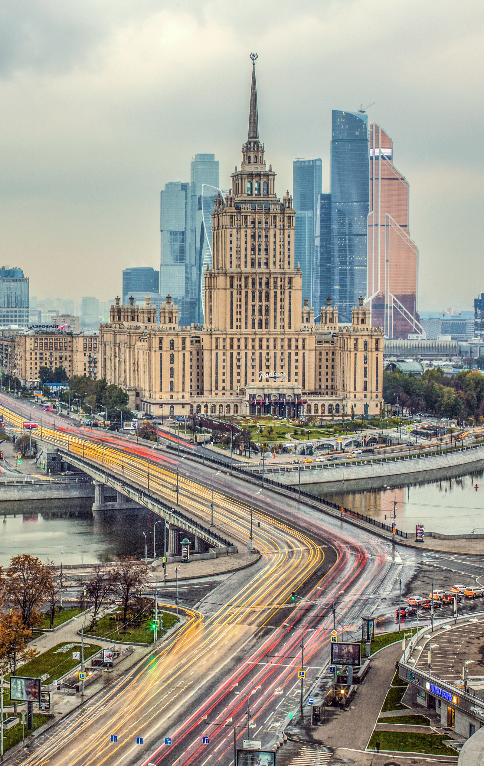 View from the penthouse of the Marriott hotel. - My, Moscow, Photo