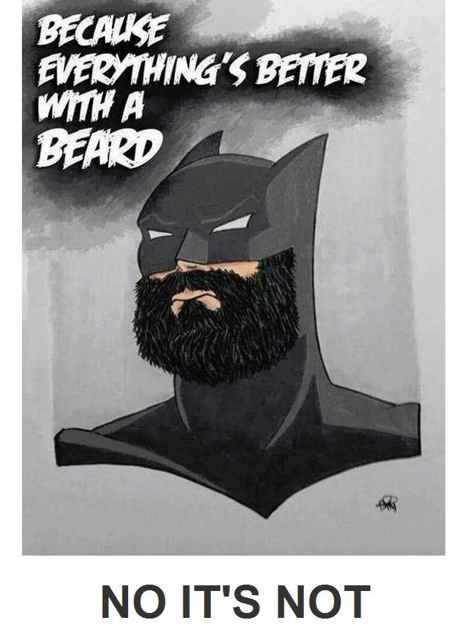 It's not always better with a beard. - Cosplay, Beard, Kripota, Batman, Longpost