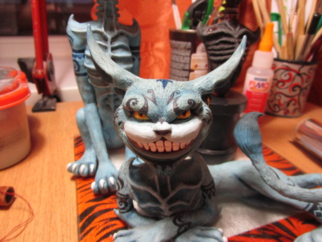 Cheshire family :) - My, Cheshire Cat, Alice: Madness Returns, Polymer clay, Nooboslowpokopanda, Longpost