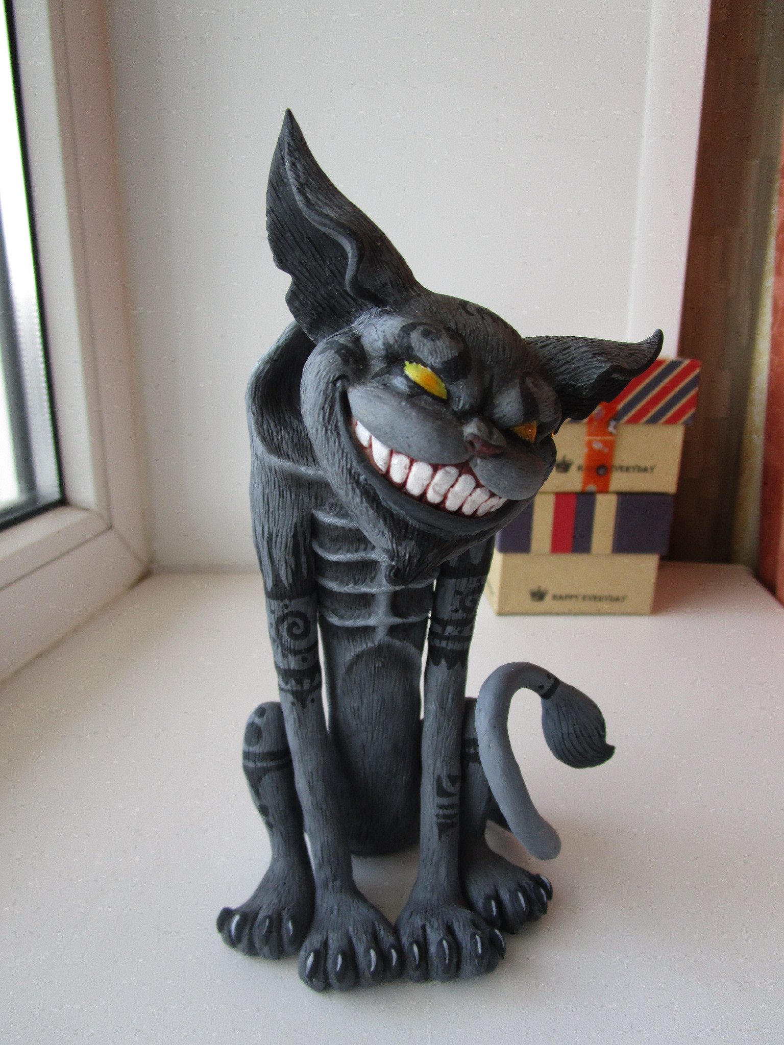 Cheshire family :) - My, Cheshire Cat, Alice: Madness Returns, Polymer clay, Nooboslowpokopanda, Longpost