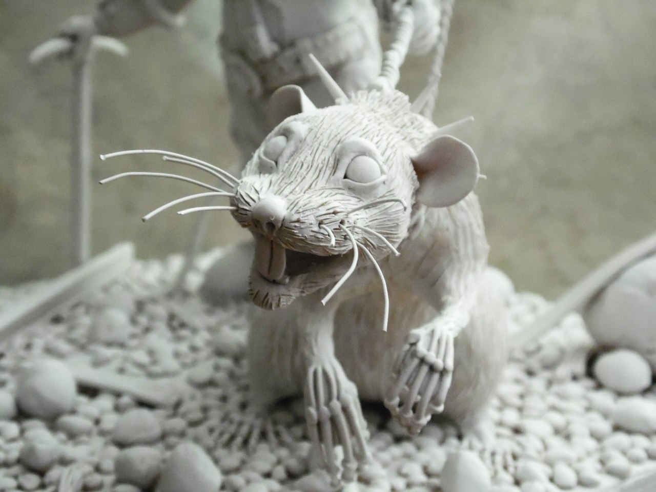 Dwarf with a rat. - My, Gnomes, Rat, With your own hands, Plasticine, Longpost