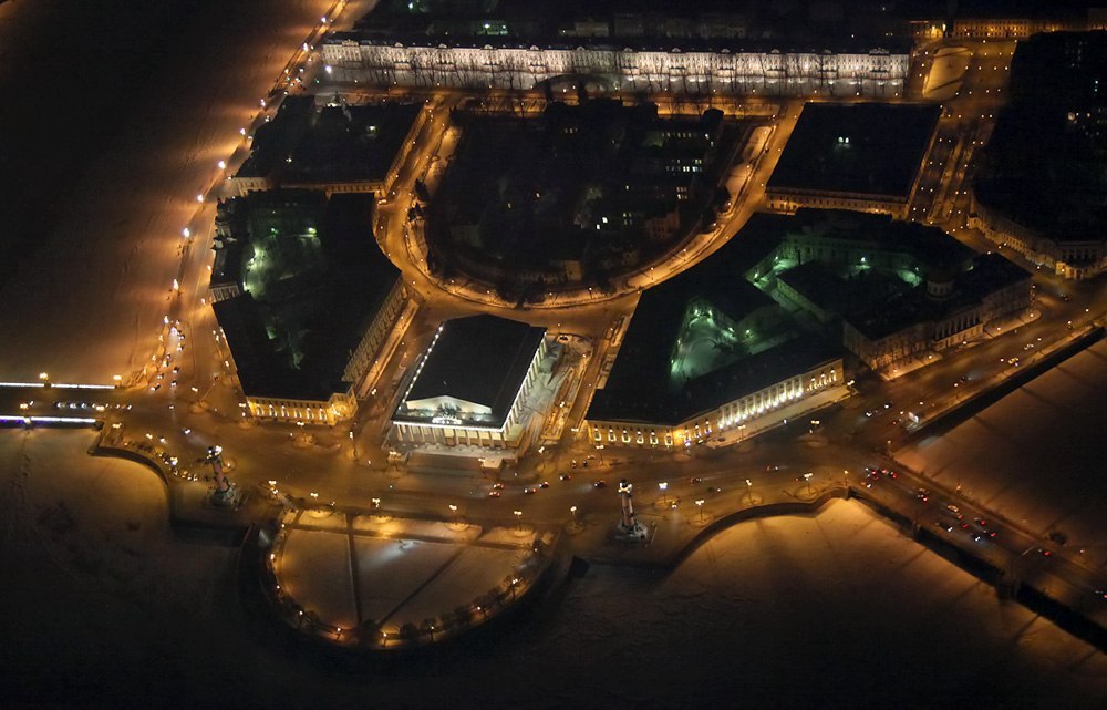 Unique footage of St. Petersburg at night from the cockpit... - Russia, Saint Petersburg, Airplane, View from the plane, Pilot, Tu-134, , Photo, Longpost