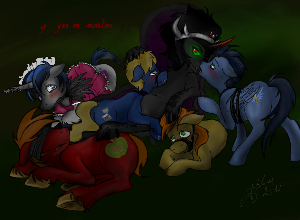 Sombra's Harem - NSFW, My little pony, MLP gay, MLP Suggestive, Shipping, King sombra, Big Macintosh, Shining armor