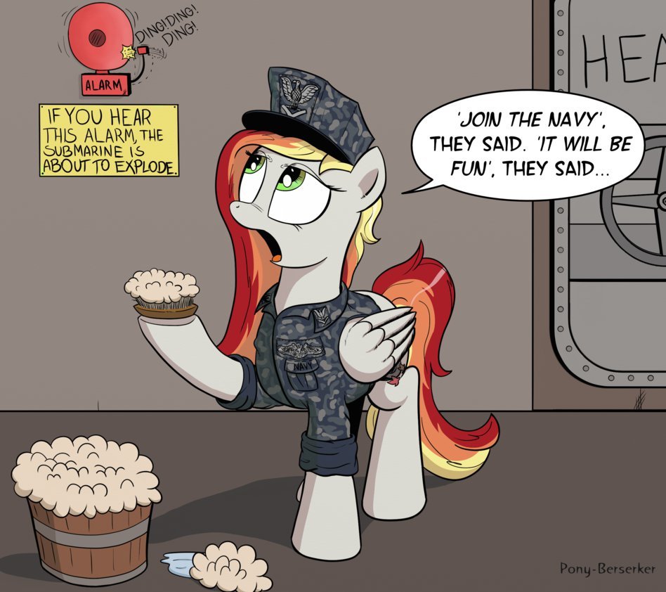 Go to the fleet they said, it will be fun they said ... - My little pony, , Navy, PonyArt, Navy