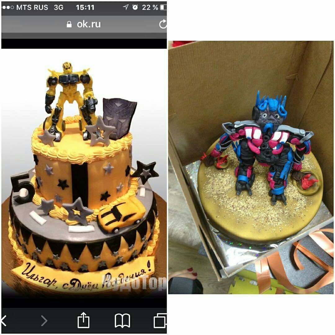 An honest aunt-confectioner who bakes for friends, the author of a cake with a Transformer, commented on her creation. - Cake, Transformers, Birthday, Confectioner, Order