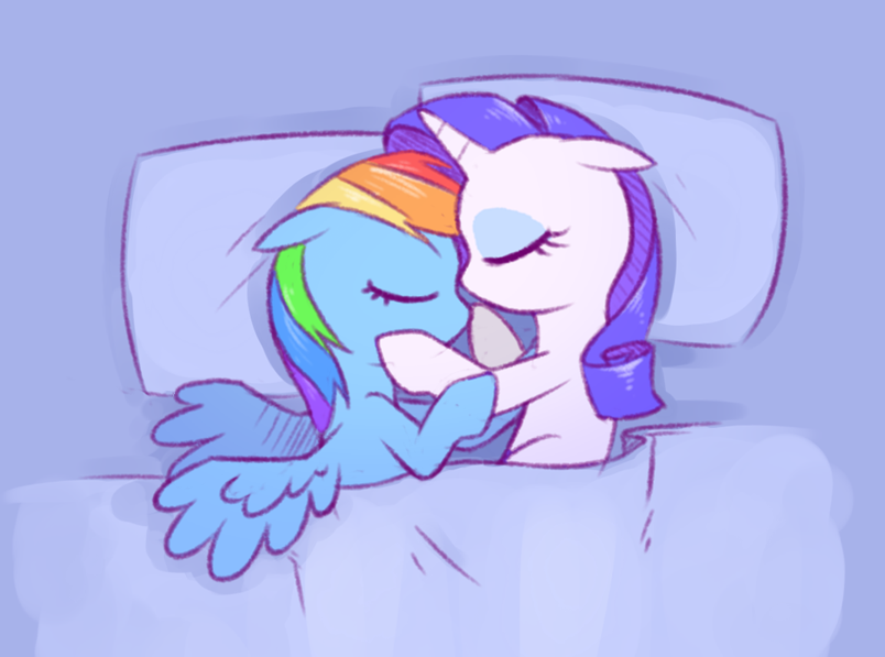 Спокойной ночи. - My Little Pony, MLP Lesbian, Rarity, Rainbow Dash, Шиппинг