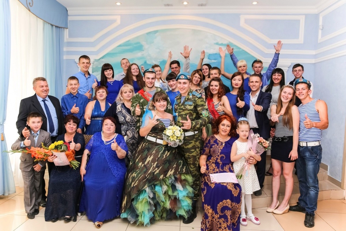 Camouflage dress, berets and vests: a wedding in the style of the Airborne Forces took place in Omsk - Airborne forces, Wedding, , Omsk, Creative, Longpost