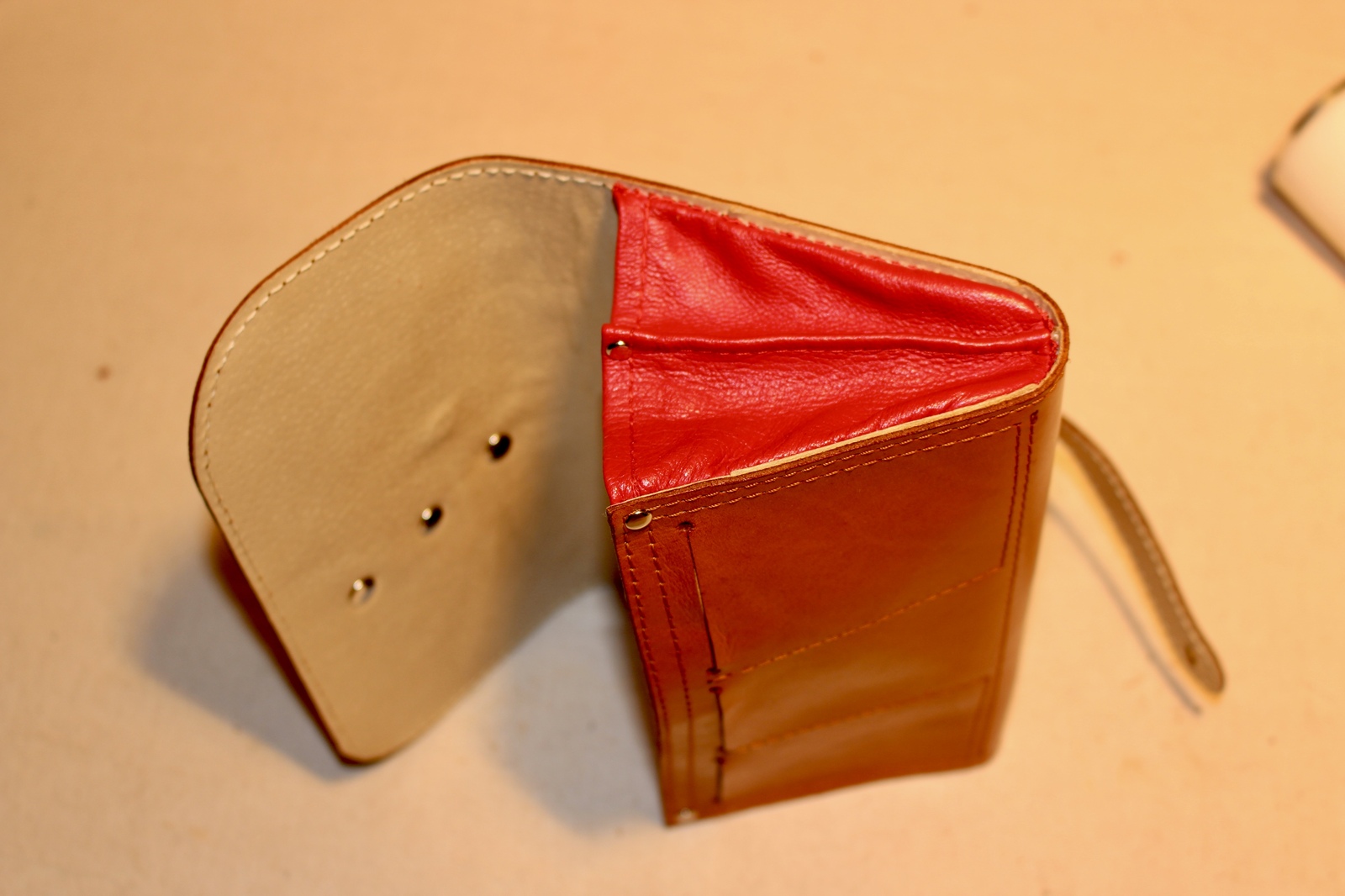 Purse finally finish) - My, Wallet, Handmade wallet, Leather wallet, Leather, Order, Leather products, Longpost