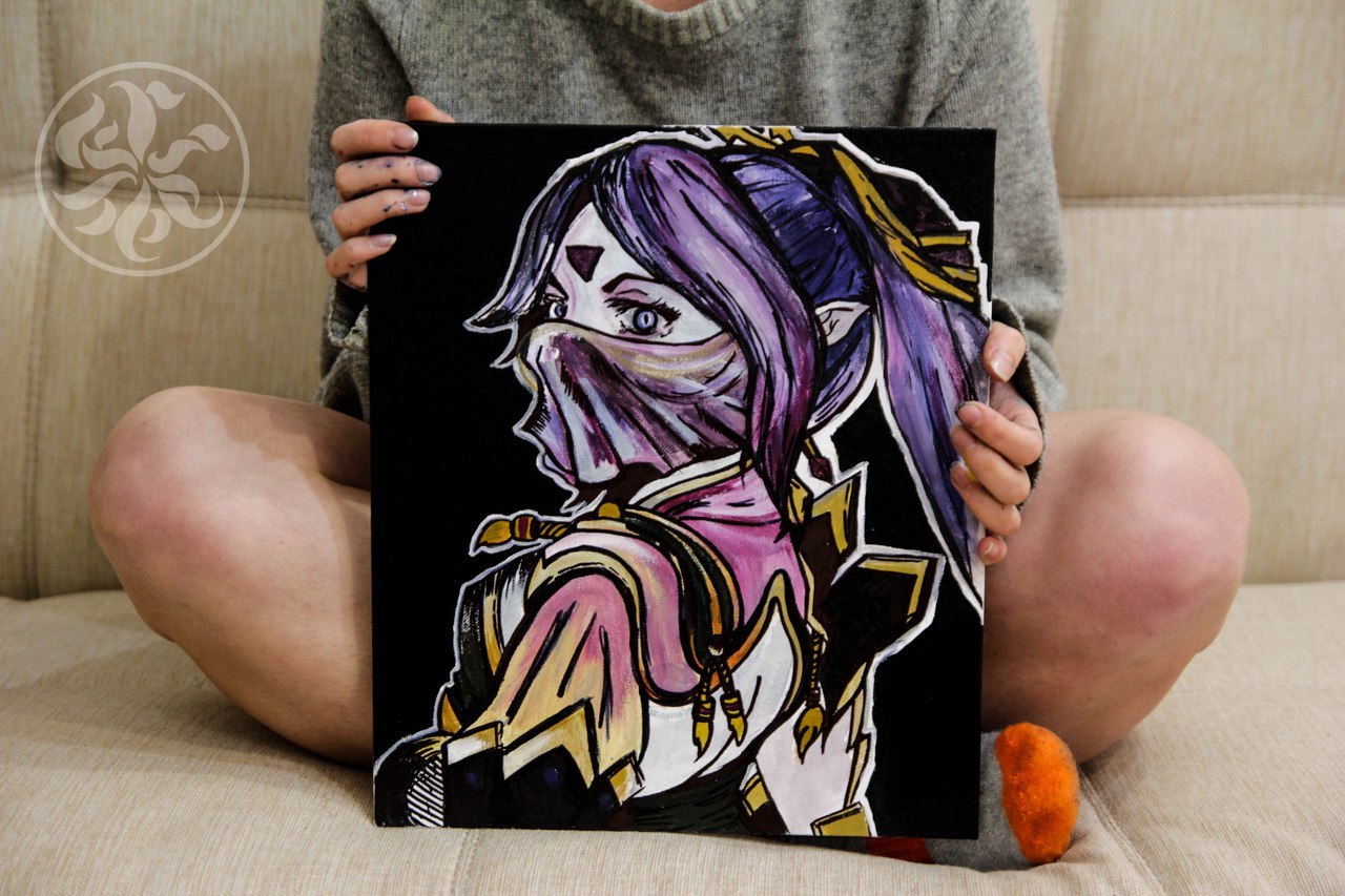 Little lanaya) Acrylic on canvas - Art, Dota 2, Dota 2, Painting, Samara, Self-taught, Canvas, Art