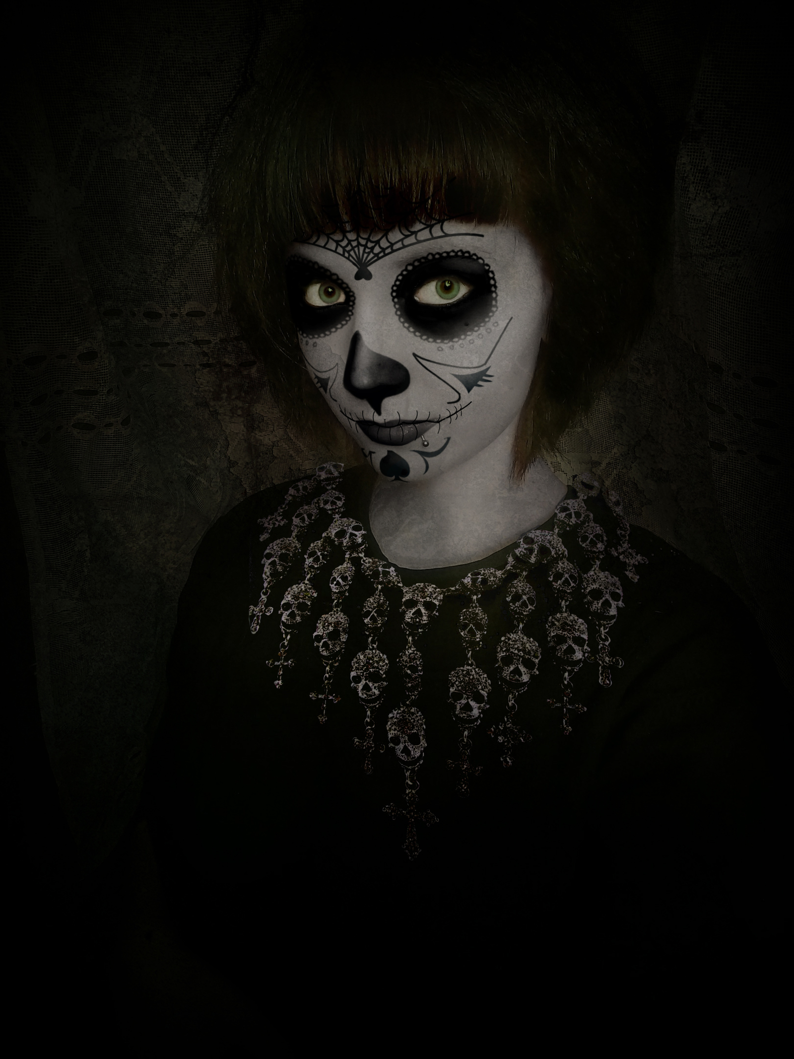 Halloween look - My, Halloween2016, Halloween, Photoshop, Makeup, Collage, Sugar skull, Sugar skull, My