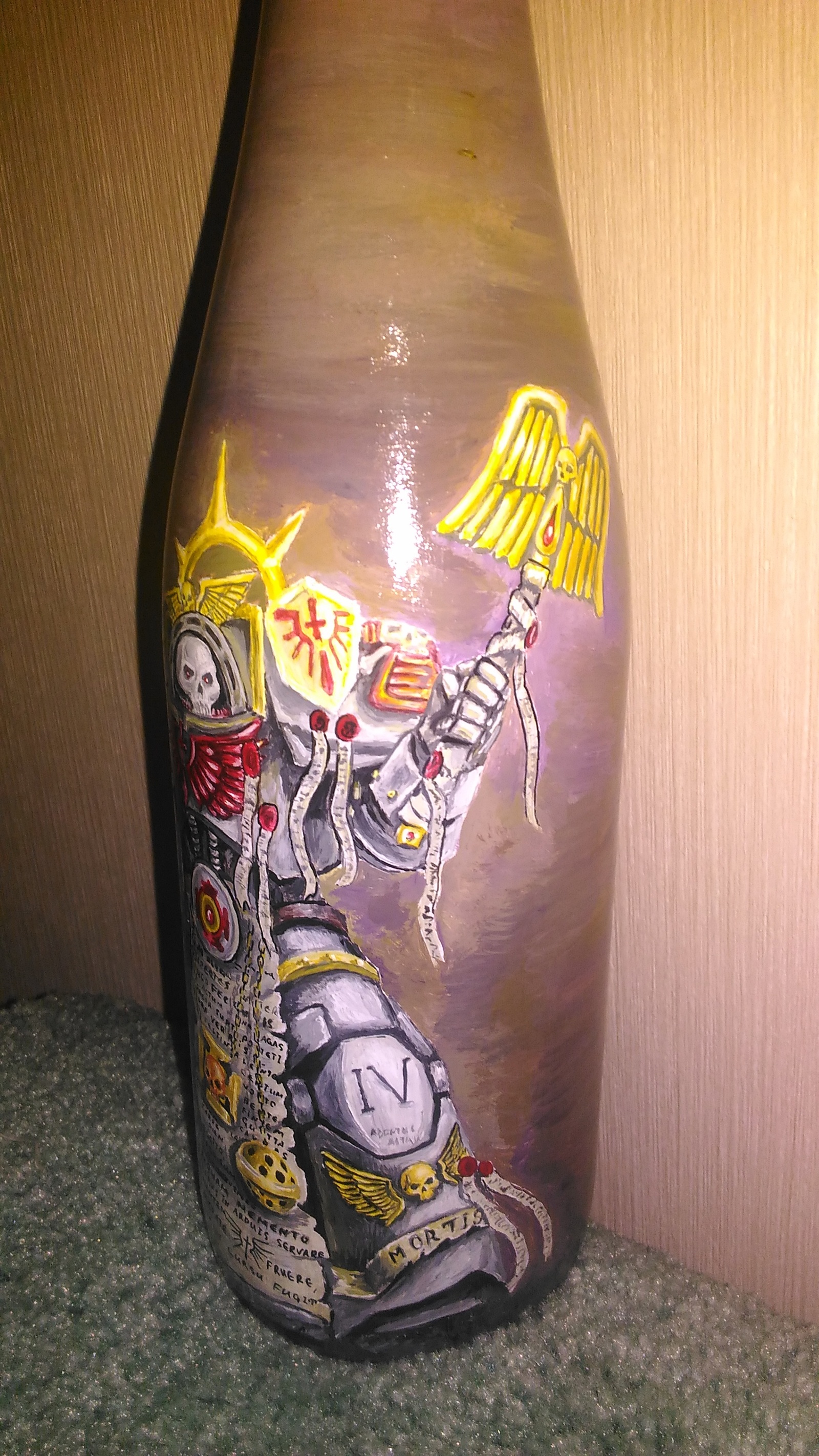 Painting a bottle with acrylics. - Painting, Art, Longpost, Warhammer