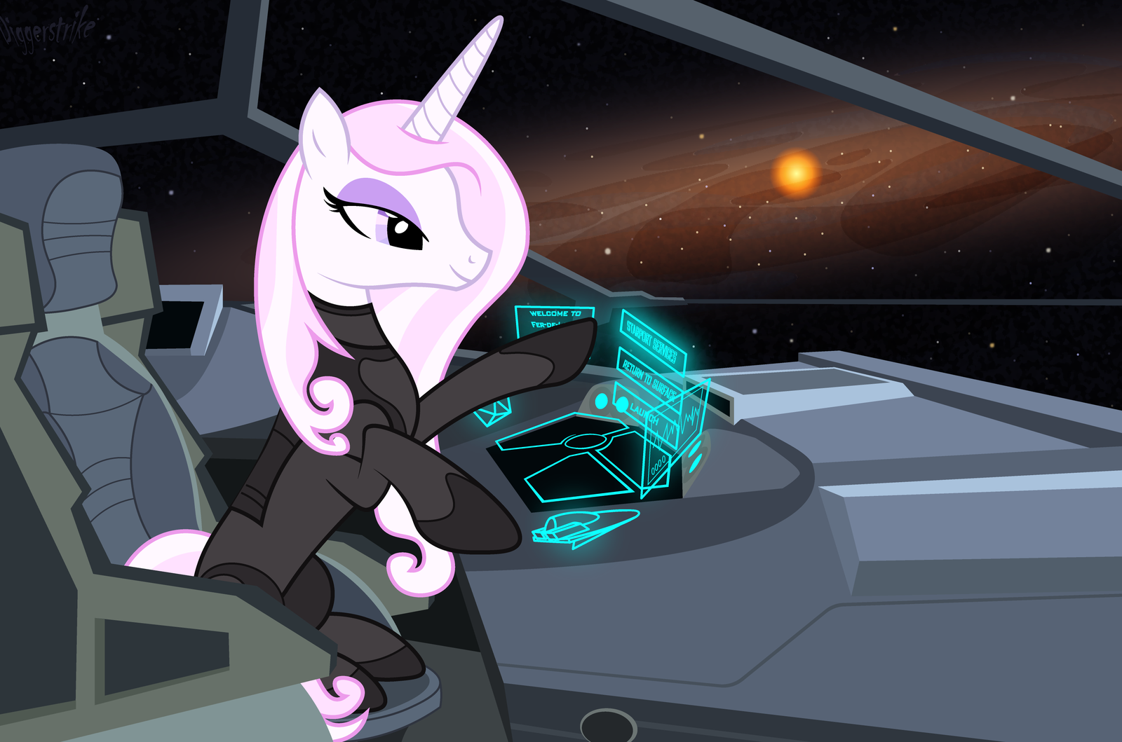 Space trip - My, My little pony, Fleur Dis Lee, Crossover, Elite dangerous